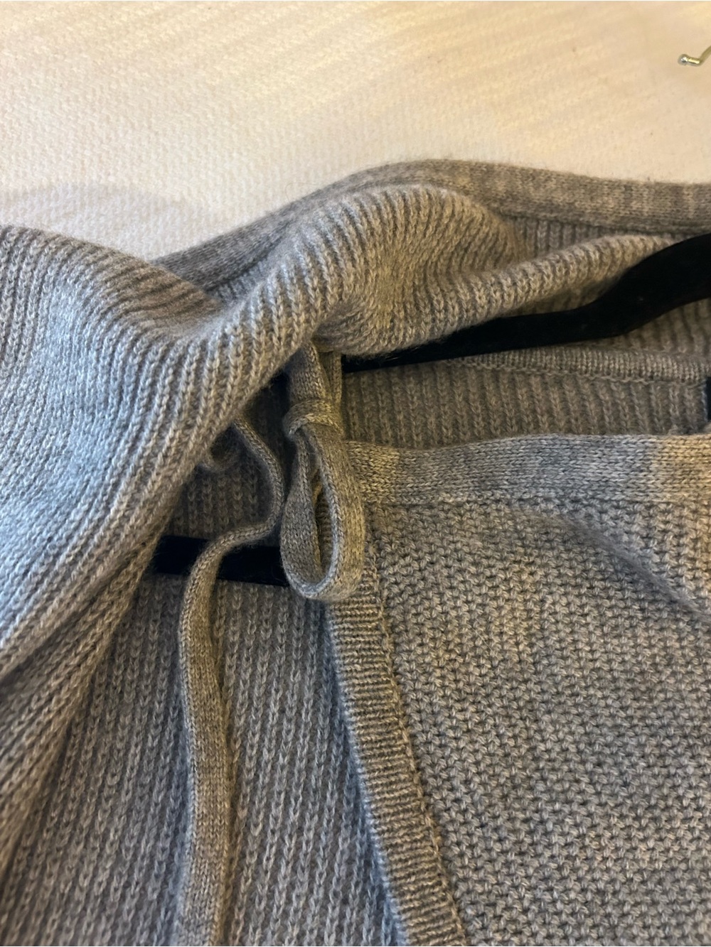 REPEAT Silver Edition Wool Cashmere Blend Wrap Cardigan Draped Cowl Neck - Picture 14 of 15